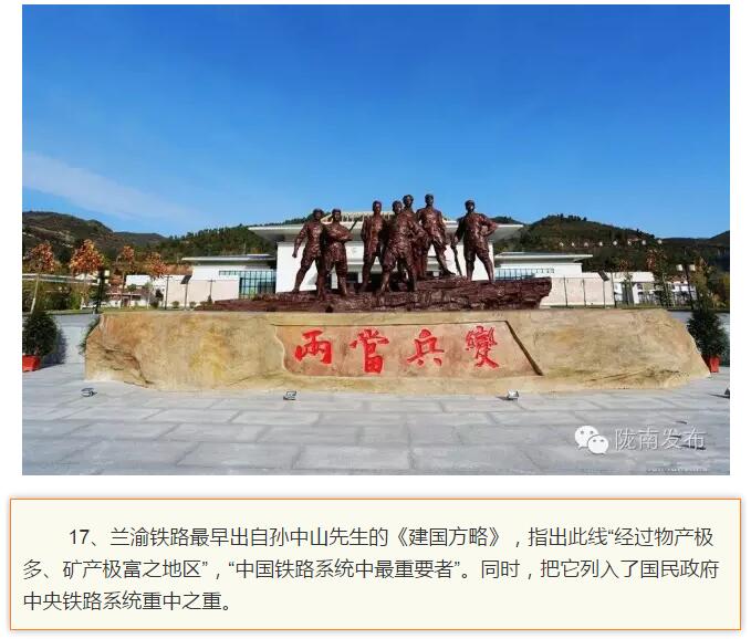 蘭渝鐵路最早由孫中山先生提出？在隴南，你不知道的事兒還有……