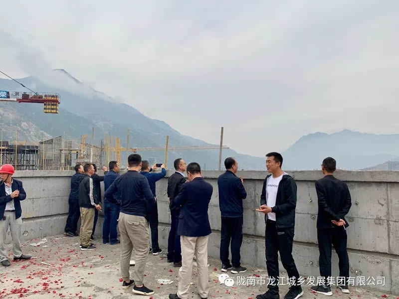 匠心傾注、喜封金頂——龍江?雙子座商住小區(qū)主體順利封頂